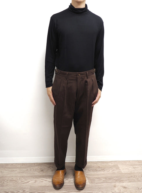 C/O. 尾州ウールハイネックカットソー/Bishu wool high neck T-shirt